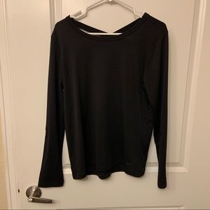 Nike Black Long Sleeve DryFit Open Back Shirt Sz M